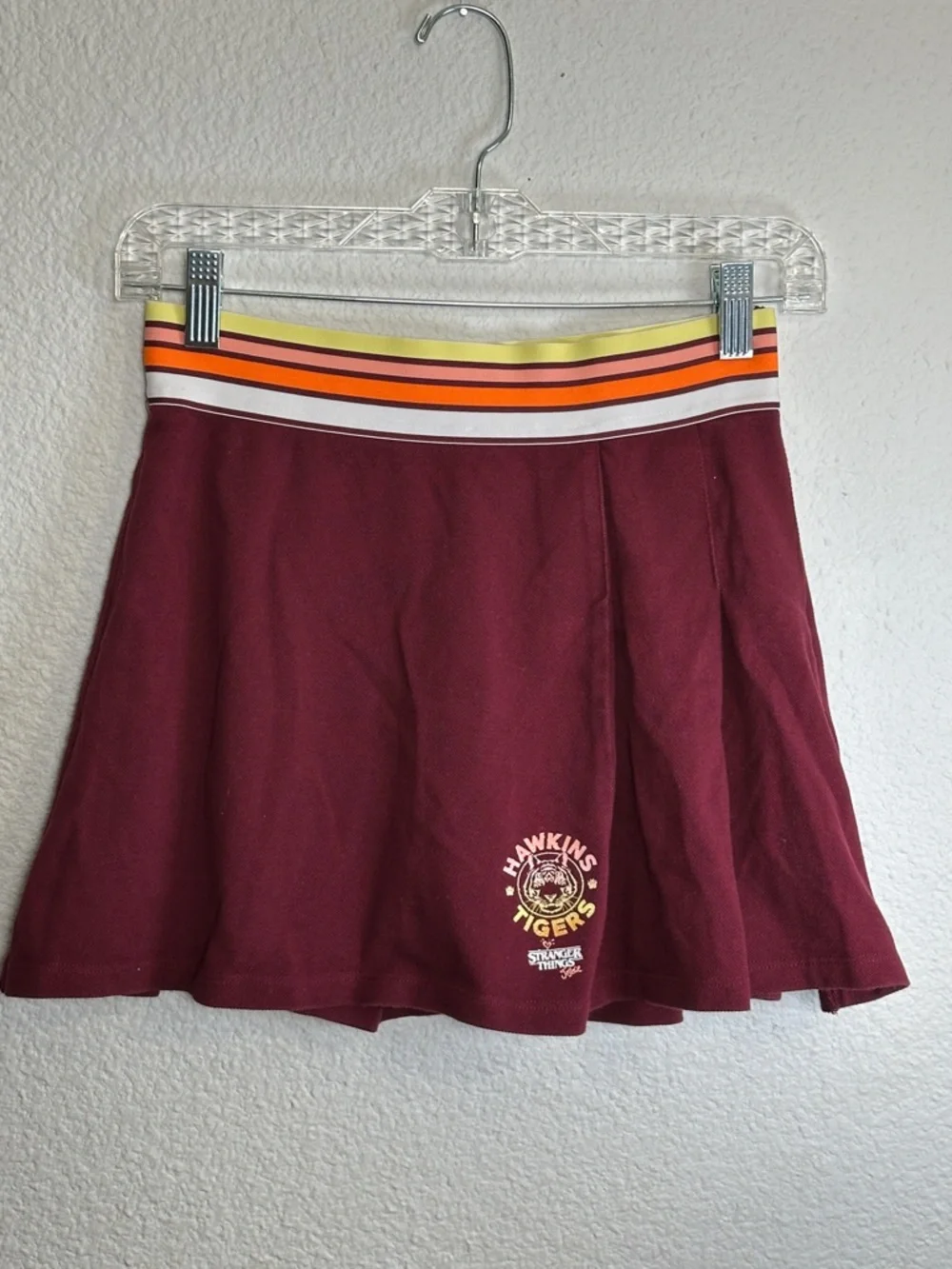 Justice‎ x Stranger Things Pleated Skirt Hawkins Tigers Youth Girls Large 12/14